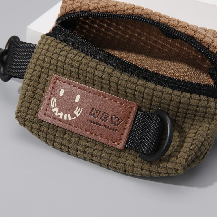 Borsa da ciclismo per esterni in velluto a coste Borsa da appendere per auricolari Borsa sportiva per riporre portatile Gancio per borsa universale