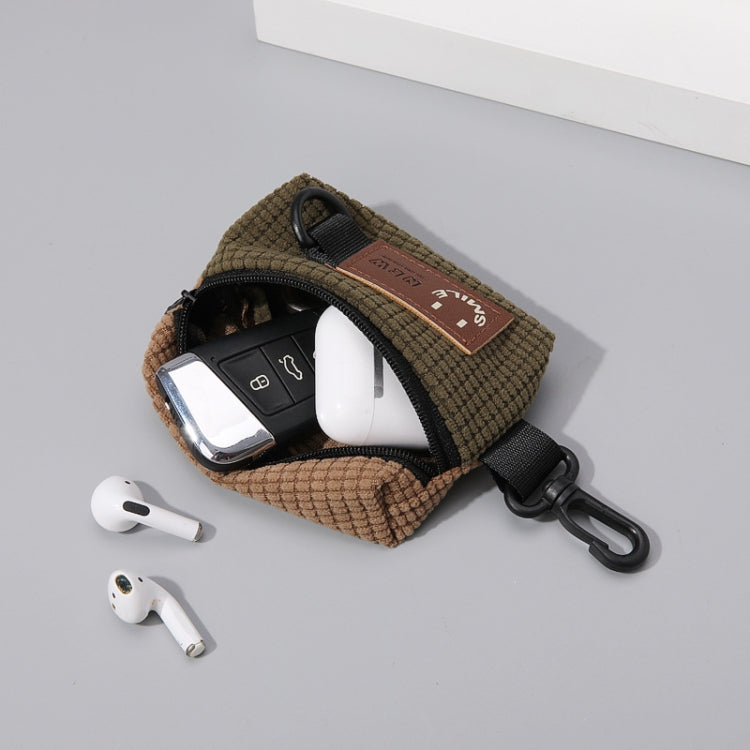 Borsa da ciclismo per esterni in velluto a coste Borsa da appendere per auricolari Borsa sportiva per riporre portatile Gancio per borsa universale