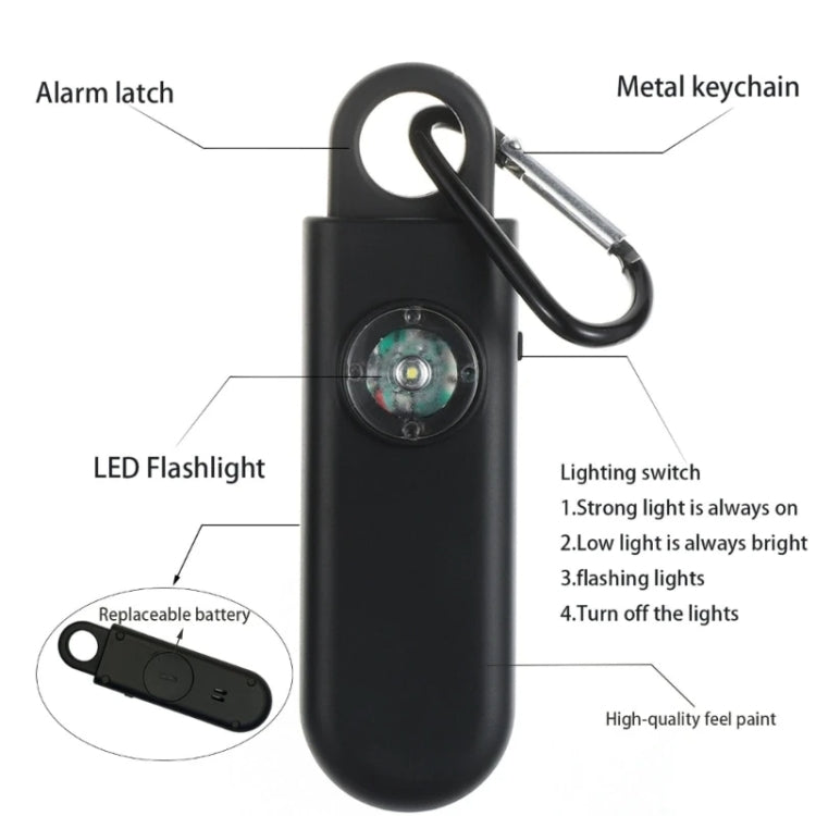 Allarme personale da donna con sirena 120 dB e LED
