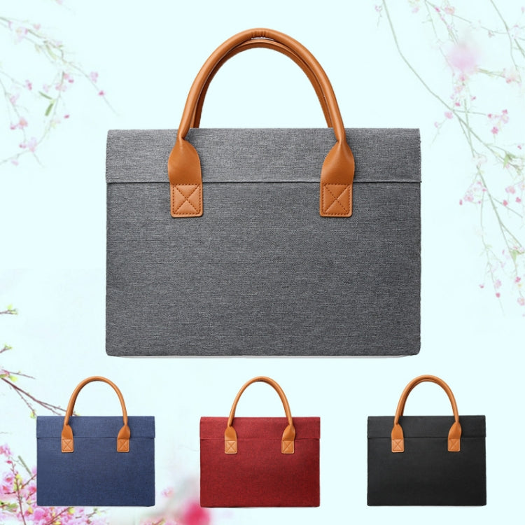 Borsa per laptop portatile leggera in tessuto Oxford con manico in PU, 13.3 Inch, 14 Inch, 15.6 Inch