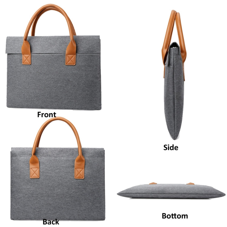 Borsa per laptop portatile leggera in tessuto Oxford con manico in PU, 13.3 Inch, 14 Inch, 15.6 Inch