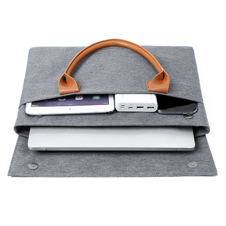Borsa per laptop portatile leggera in tessuto Oxford con manico in PU, 13.3 Inch, 14 Inch, 15.6 Inch