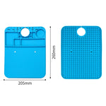 Tappetino da lavoro isolante in silicone per microscopio per riparazione di telefoni cellulari, 20x26cm