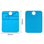 Tappetino da lavoro isolante in silicone per microscopio per riparazione di telefoni cellulari, 20x26cm