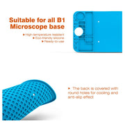 Tappetino da lavoro isolante in silicone per microscopio per riparazione di telefoni cellulari, 20x26cm