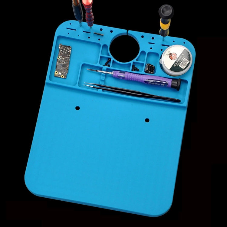 Tappetino da lavoro isolante in silicone per microscopio per riparazione di telefoni cellulari, 20x26cm