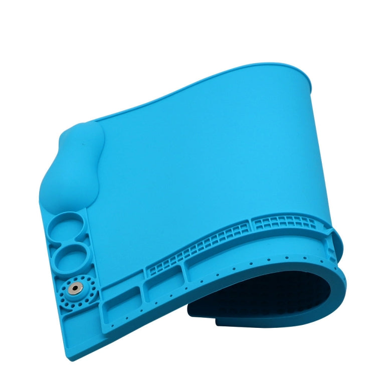 Tappetino da lavoro per riparazione tappetino per saldatura magnetico in silicone convesso 3D, 44.9x29.8x2.86cm