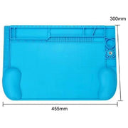 Tappetino da lavoro per riparazione tappetino per saldatura magnetico in silicone convesso 3D, 44.9x29.8x2.86cm