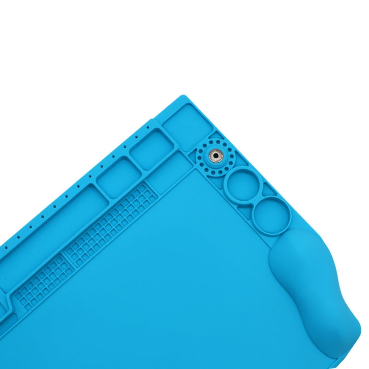 Tappetino da lavoro per riparazione tappetino per saldatura magnetico in silicone convesso 3D, 44.9x29.8x2.86cm