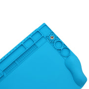 Tappetino da lavoro per riparazione tappetino per saldatura magnetico in silicone convesso 3D, 44.9x29.8x2.86cm