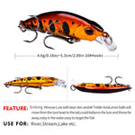 Attrezzatura da pesca con esca dura in plastica bionica da lancio lungo da 5,3 cm 4,6 g, PROBEROS DW577 8003 Hook, PROBEROS DW578 Ordinary Hook