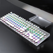 T-WOLF T75 Tastiera meccanica cablata per giochi per computer con luce RGB regolabile a 104 tasti