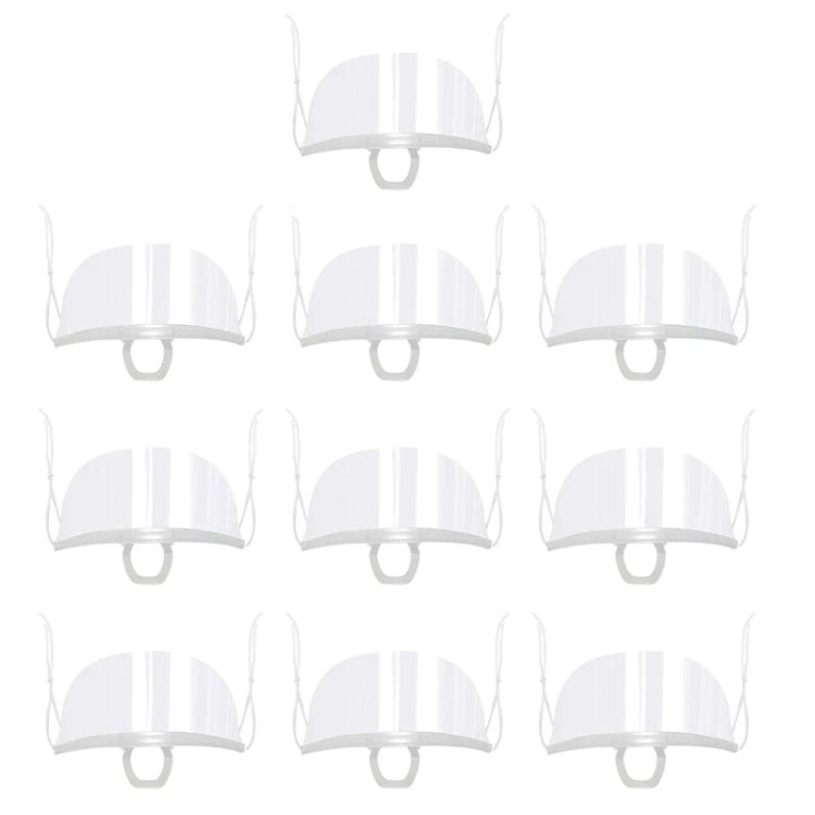 10 pz/borsa riciclabile trasparente ristorante maschera chef maschere di plastica anti-appannamento e anti-sputa