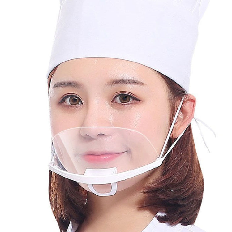 10 pz/borsa riciclabile trasparente ristorante maschera chef maschere di plastica anti-appannamento e anti-sputa
