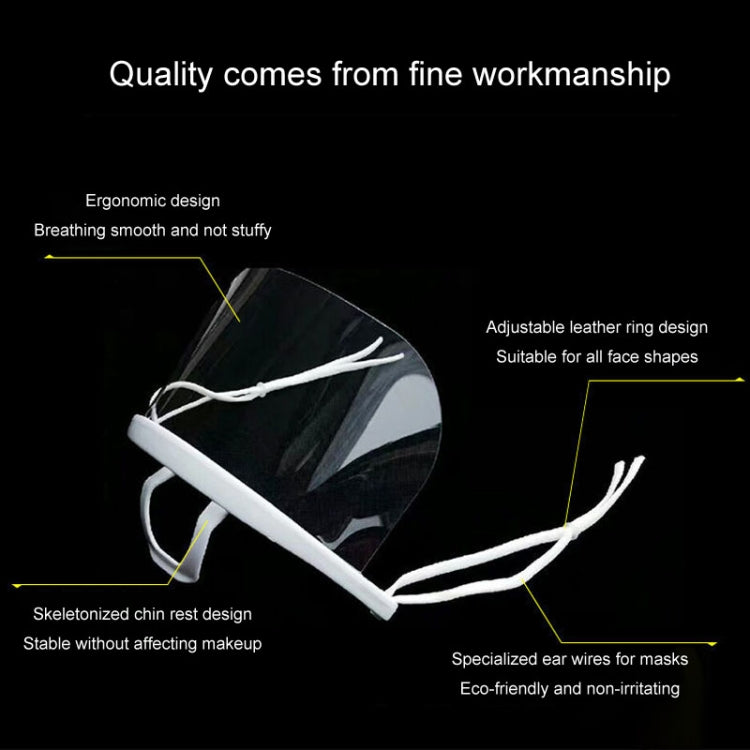 10 pz/borsa riciclabile trasparente ristorante maschera chef maschere di plastica anti-appannamento e anti-sputa