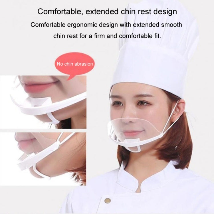 10 pz/borsa riciclabile trasparente ristorante maschera chef maschere di plastica anti-appannamento e anti-sputa