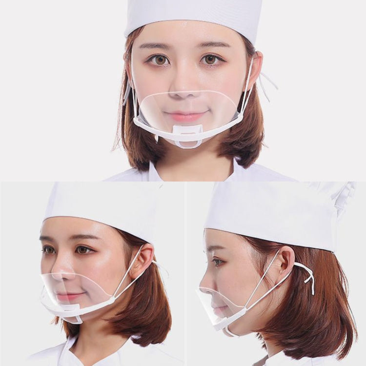 10 pz/borsa riciclabile trasparente ristorante maschera chef maschere di plastica anti-appannamento e anti-sputa
