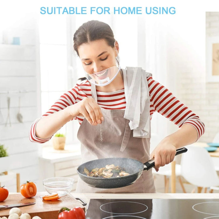 10 pz/borsa riciclabile trasparente ristorante maschera chef maschere di plastica anti-appannamento e anti-sputa