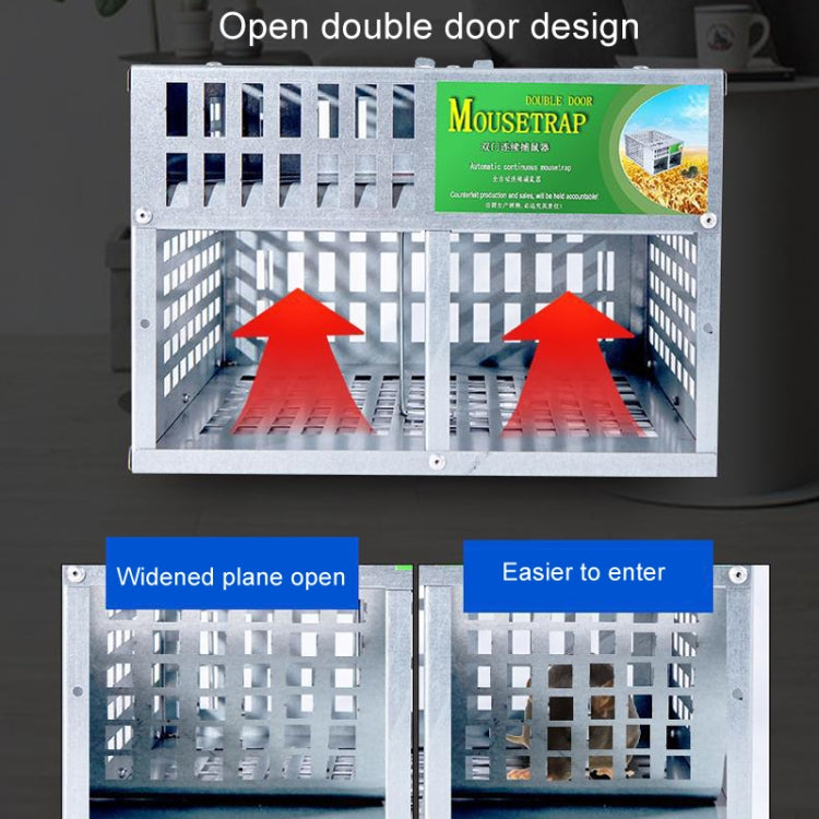 Trappola per topi automatica per interni domestici Trappola per topi con gabbia, Double Door Large