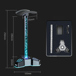 Supporto per cuffie illuminato RGB con staffa per display per cuffie con porta di espansione USB per luce ambientale, Without 3.5mm Port, With 3.5mm Port