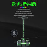 Supporto per cuffie illuminato RGB con staffa per display per cuffie con porta di espansione USB per luce ambientale, Without 3.5mm Port, With 3.5mm Port