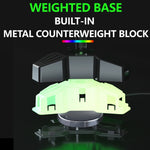 Supporto per cuffie illuminato RGB con staffa per display per cuffie con porta di espansione USB per luce ambientale, Without 3.5mm Port, With 3.5mm Port