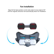 Per Meta Quest 3 Maschera sostitutiva per la dissipazione del calore e la circolazione dell'aria con accessori per maschera VR antiappannamento della ventola, With Fan