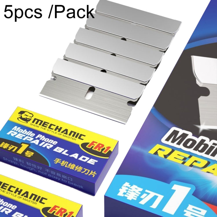 MECHANIC Screen Repair Small Blade High Toughness Ultra-Thin Carbon Steel Sharp Edge, 5pcs /Pack, 100pcs /Pack