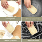 Spazzola per lavare i piatti in luffa naturale. Strumento per lavare i piatti. Spazzola per stracci in luffa, Soft Square, Soft Ellipse, Hard Square, Hard Ellipse