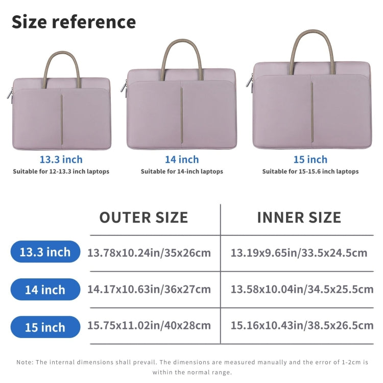 Borsa per laptop in tessuto Oxford Valigetta da donna per uomo con manico in PU, 13 -13.3 Inch, 14 -14.6 Inch, 15 -15.6 Inch