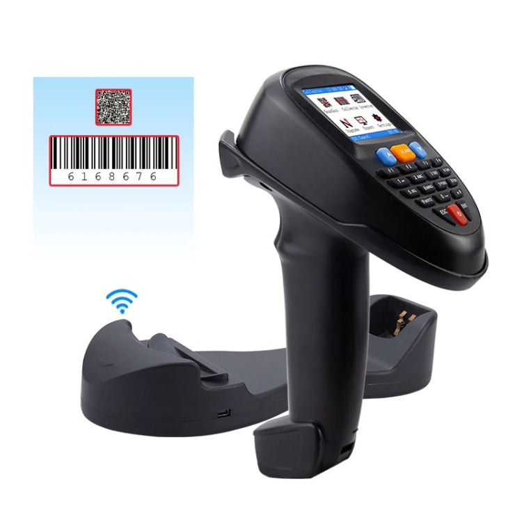 Raccoglitore dati scanner per lettore di codici a barre wireless con schermo LCD da 2,2 pollici, 1D Laser, 1D CCD Red Light, 2D