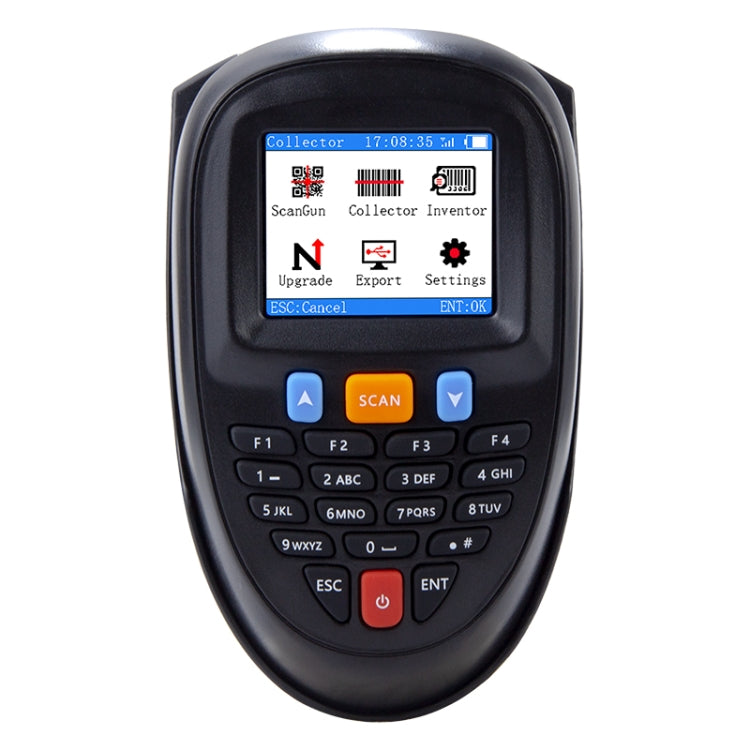 Raccoglitore dati scanner per lettore di codici a barre wireless con schermo LCD da 2,2 pollici, 1D Laser, 1D CCD Red Light, 2D
