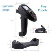 Raccoglitore dati scanner per lettore di codici a barre wireless con schermo LCD da 2,2 pollici, 1D Laser, 1D CCD Red Light, 2D