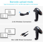 Raccoglitore dati scanner codici a barre wireless con schermo LCD