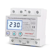 Protezione da sovratensione regolabile con ripristino automatico LCD trifase 380 V, SINOTIMER STVP-932 40A, SINOTIMER STVP-932 50A, SINOTIMER STVP-932 63A, SINOTIMER STVP-932 80A