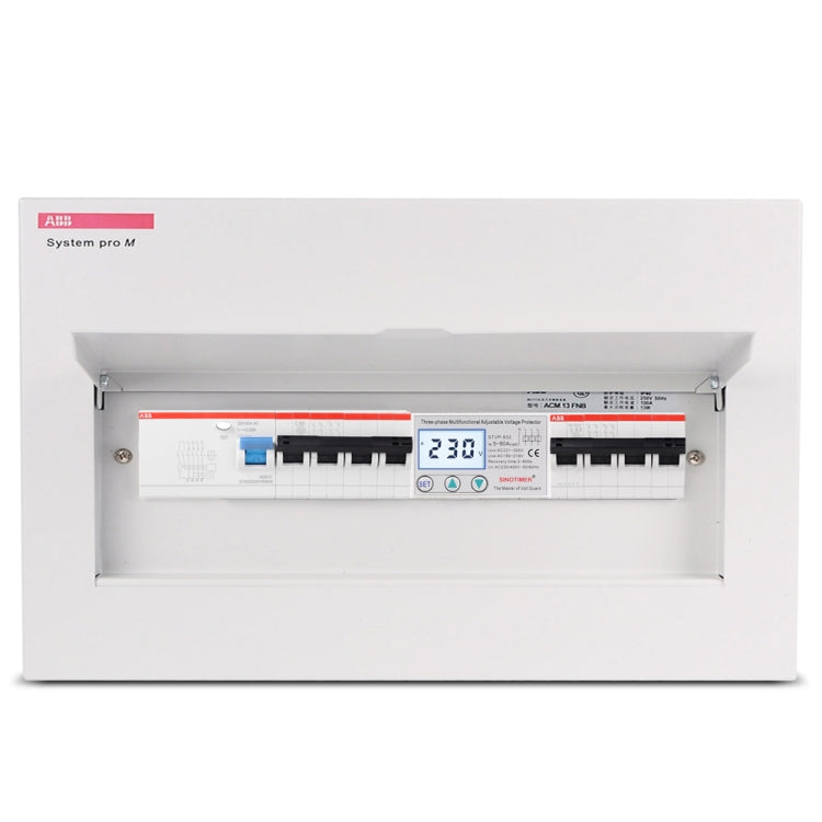 Protezione da sovratensione regolabile con ripristino automatico LCD trifase 380 V, SINOTIMER STVP-932 40A, SINOTIMER STVP-932 50A, SINOTIMER STVP-932 63A, SINOTIMER STVP-932 80A