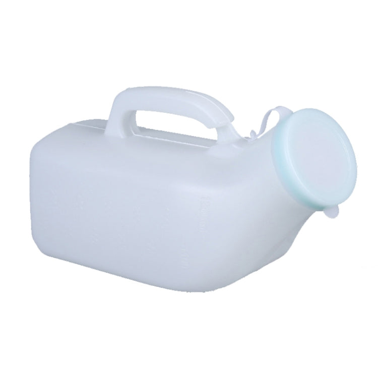 Orinatoio da uomo per uso domestico, vasino in plastica da 1200 ml, con coperchio e orinatoio a bocca liscia
