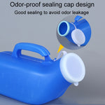 Orinatoio da uomo per uso domestico, vasino in plastica da 1200 ml, con coperchio e orinatoio a bocca liscia