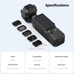 Filtri magnetici CPL e ND per DJI Osmo Pocket 3