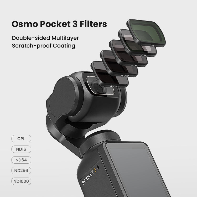 Filtri magnetici CPL e ND per DJI Osmo Pocket 3