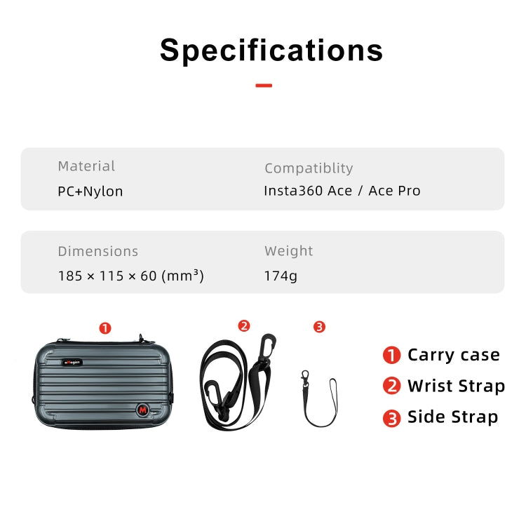 Borsa organizer rigida per Insta360 Ace e Ace Pro