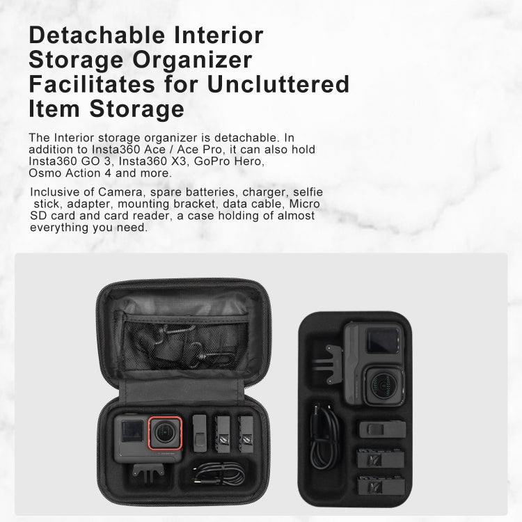 Borsa organizer rigida per Insta360 Ace e Ace Pro
