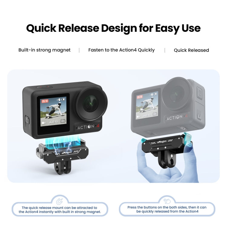 Accessori magnetici a sgancio rapido per DJI Osmo Action