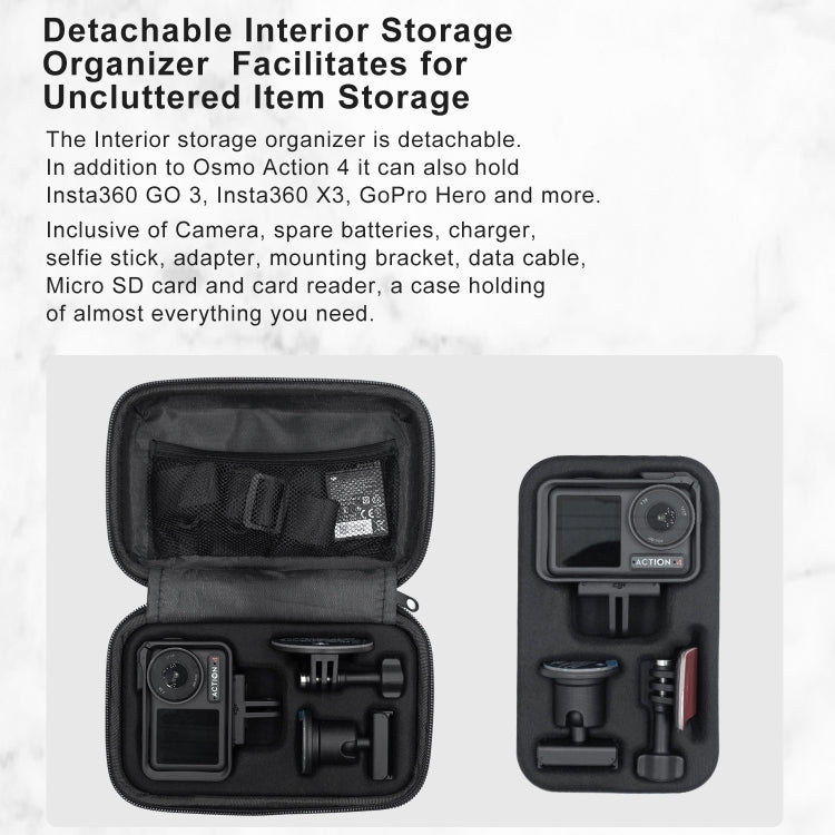 Borsa organizer rigida per DJI Osmo Action 4/3 20x13x6 cm
