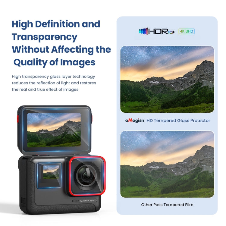 Pellicola temperata protezione Insta360 Ace 3 in 1