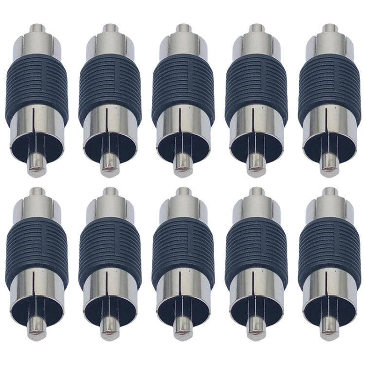 Adattatore audio per monitoraggio maschio dritto testa di loto RCA da 10 pezzi, RCA Male to RCA Male