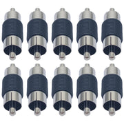 Adattatore audio per monitoraggio maschio dritto testa di loto RCA da 10 pezzi, RCA Male to RCA Male
