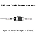 Adattatore audio per monitoraggio maschio dritto testa di loto RCA da 10 pezzi, RCA Male to RCA Male