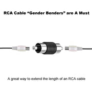 Adattatore audio per monitoraggio maschio dritto testa di loto RCA da 10 pezzi, RCA Male to RCA Male