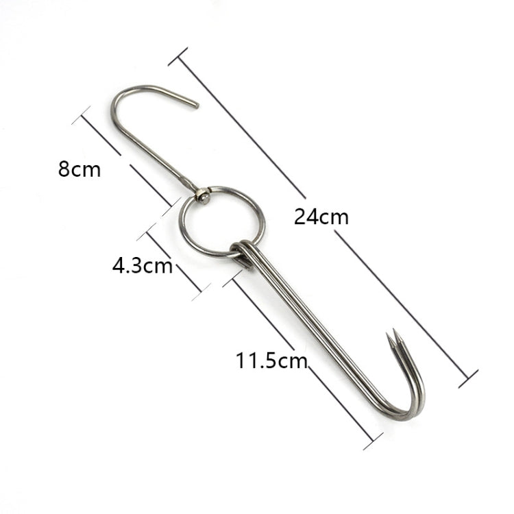 Supporto per gancio per appendere barbecue all'aperto a doppio anello in acciaio inossidabile, 3 Centi Small Ring 23cm, 3 Centi Small Wax Ring 24.5cm, 3 Centi Large Wax Ring 33cm, 3 Centi Medium Wax Ring 29cm, 4 Centi  Steel Thick Short 24cm           ...